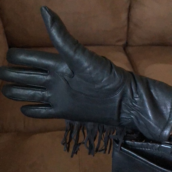 Renees Accessories Nwt Sheepskin Leather Tassel Gloves Poshmark